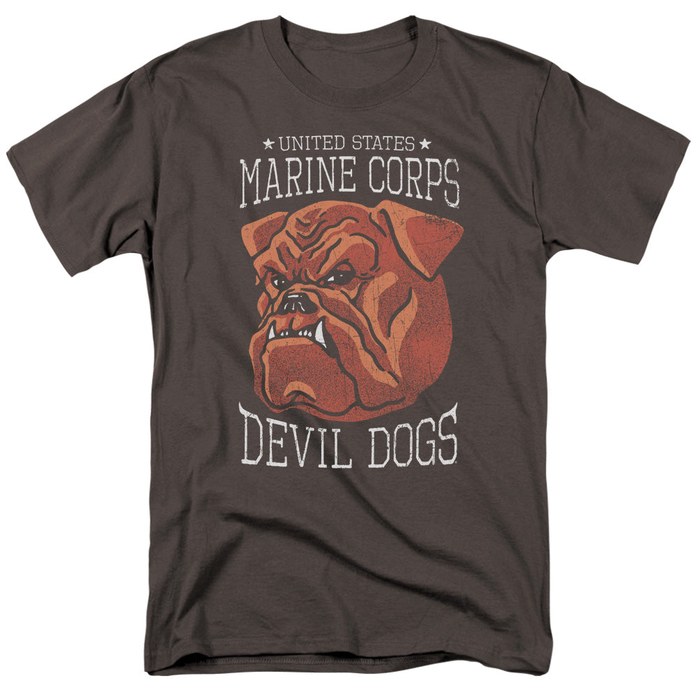Us Marine Corps Devil Dogs Mens T Shirt Charcoal Officially Licensed