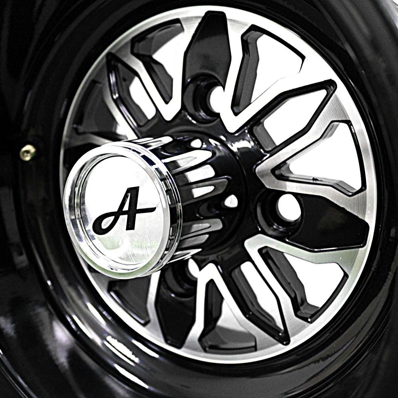 10x7 with Aluminum Center - Glossy Black (Set of 2)