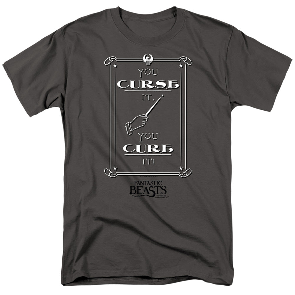 Fantastic Beasts Curse It Mens T Shirt Charcoal Officially Licensed