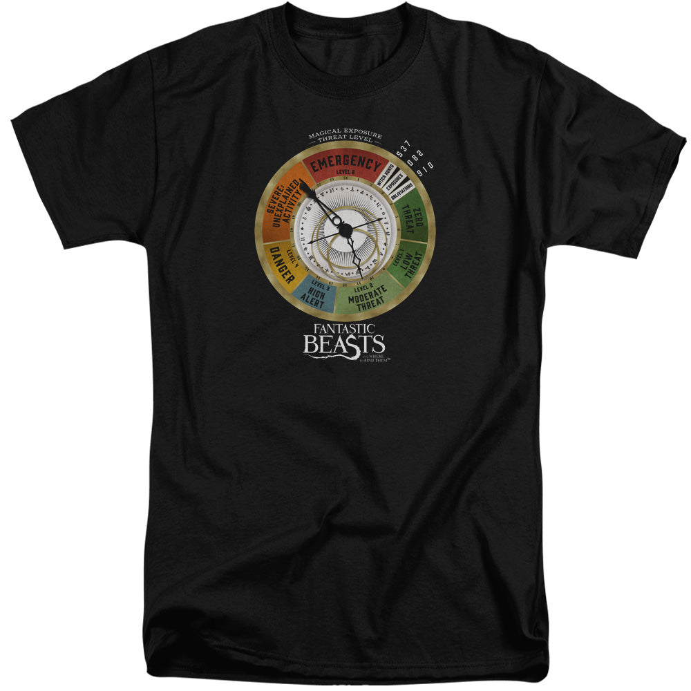 Fantastic Beasts Threat Gauge Mens Tall T Shirt Black Officially Licensed