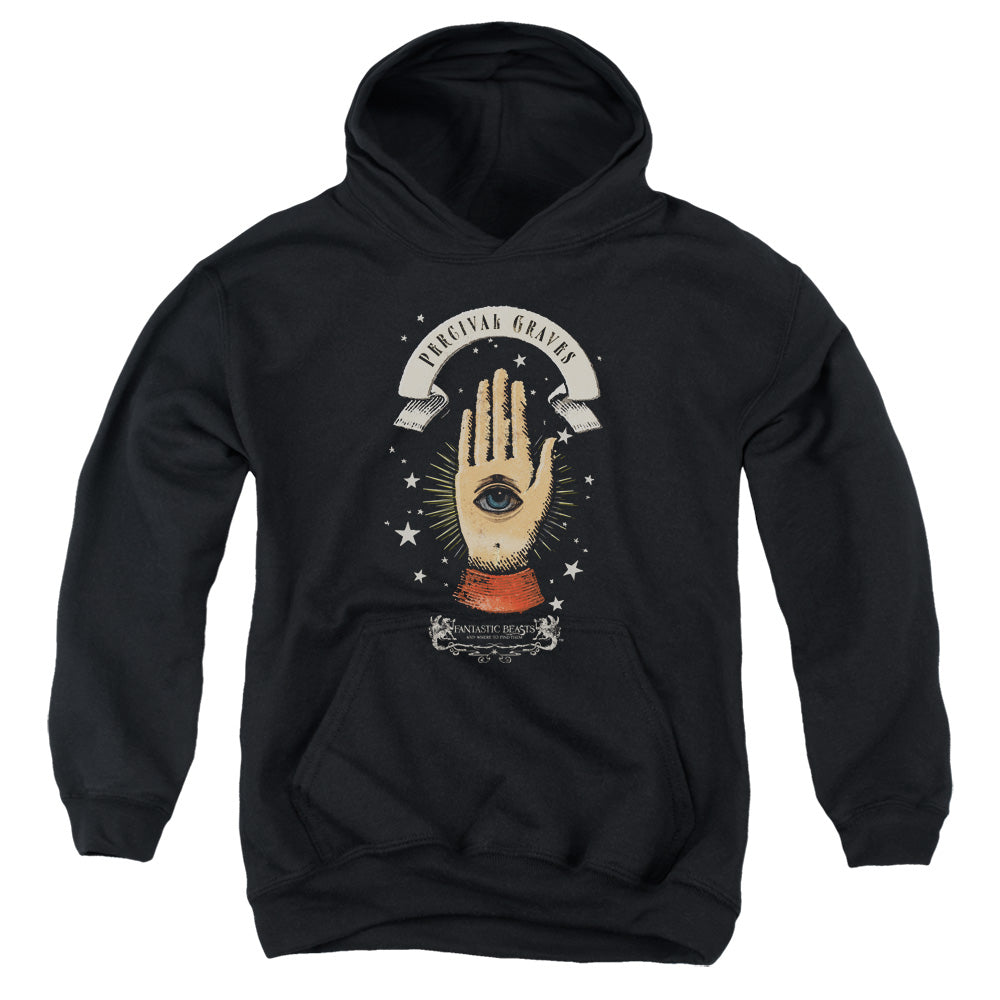 Fantastic Beasts Percival Graves Kids Youth Hoodie Black Officially Licensed