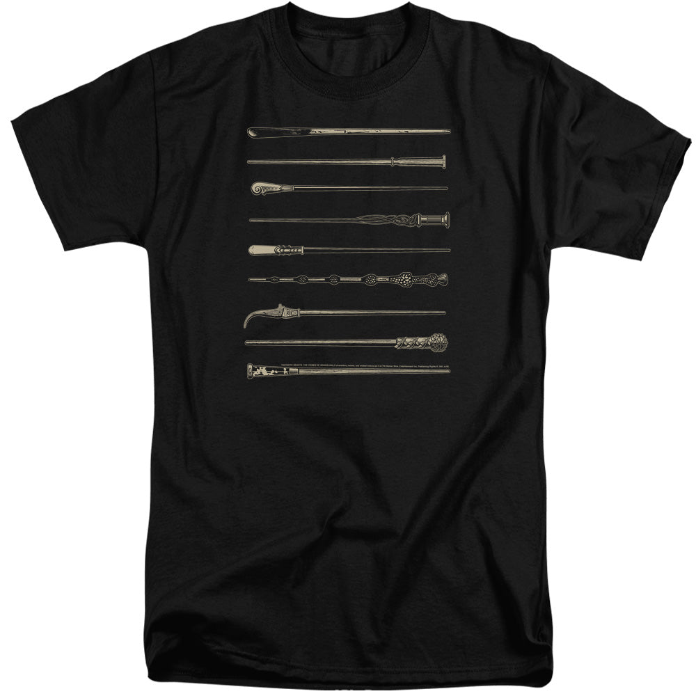 Fantastic Beasts 2 Wands Mens Tall T Shirt Black Officially Licensed