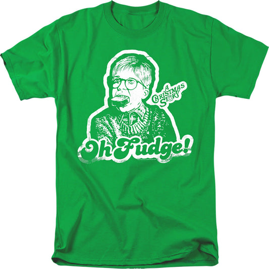 A Christmas Story Oh Fudge Again Mens T Shirt Kelly Green Officially Licensed