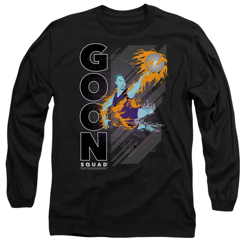 Space Jam 2 Wet Fire Mens Long Sleeve Shirt Black Officially Licensed