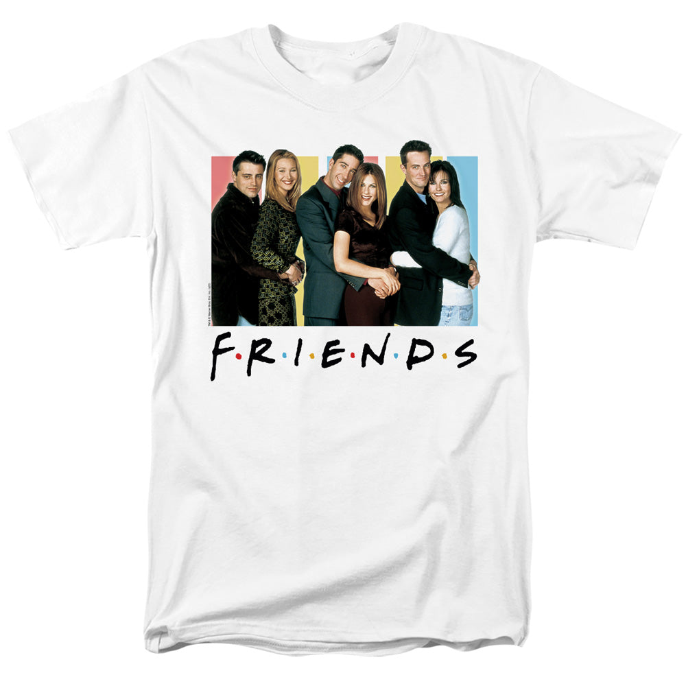 Friends Cast Logo Mens T Shirt White Officially Licensed
