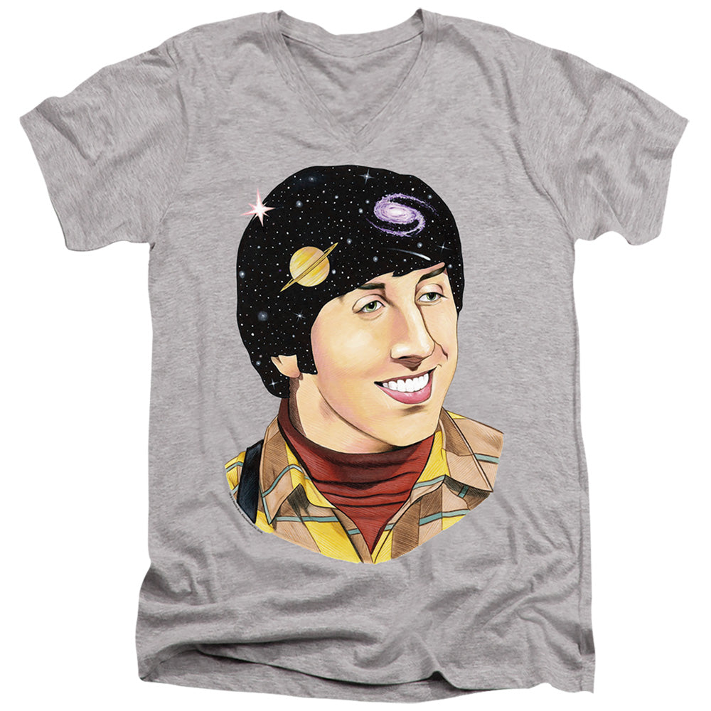 Big Bang Theory Howard Space Mens Slim Fit V-Neck T Shirt Athletic Heather