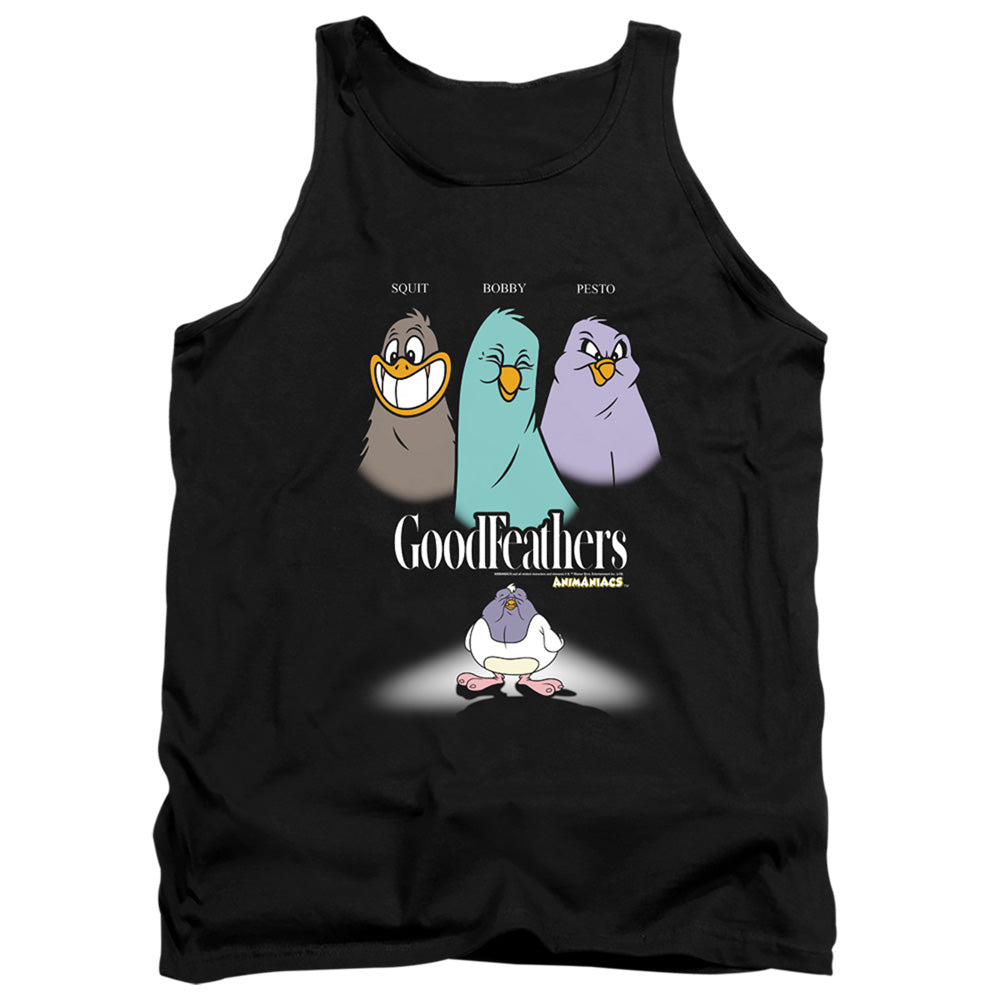 Animaniacs Goodfeathers Mens Tank Top Shirt Black Officially Licensed