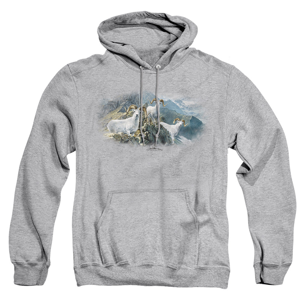 Wildlife High Trails Dall Sheep Mens Hoodie Athletic Heather