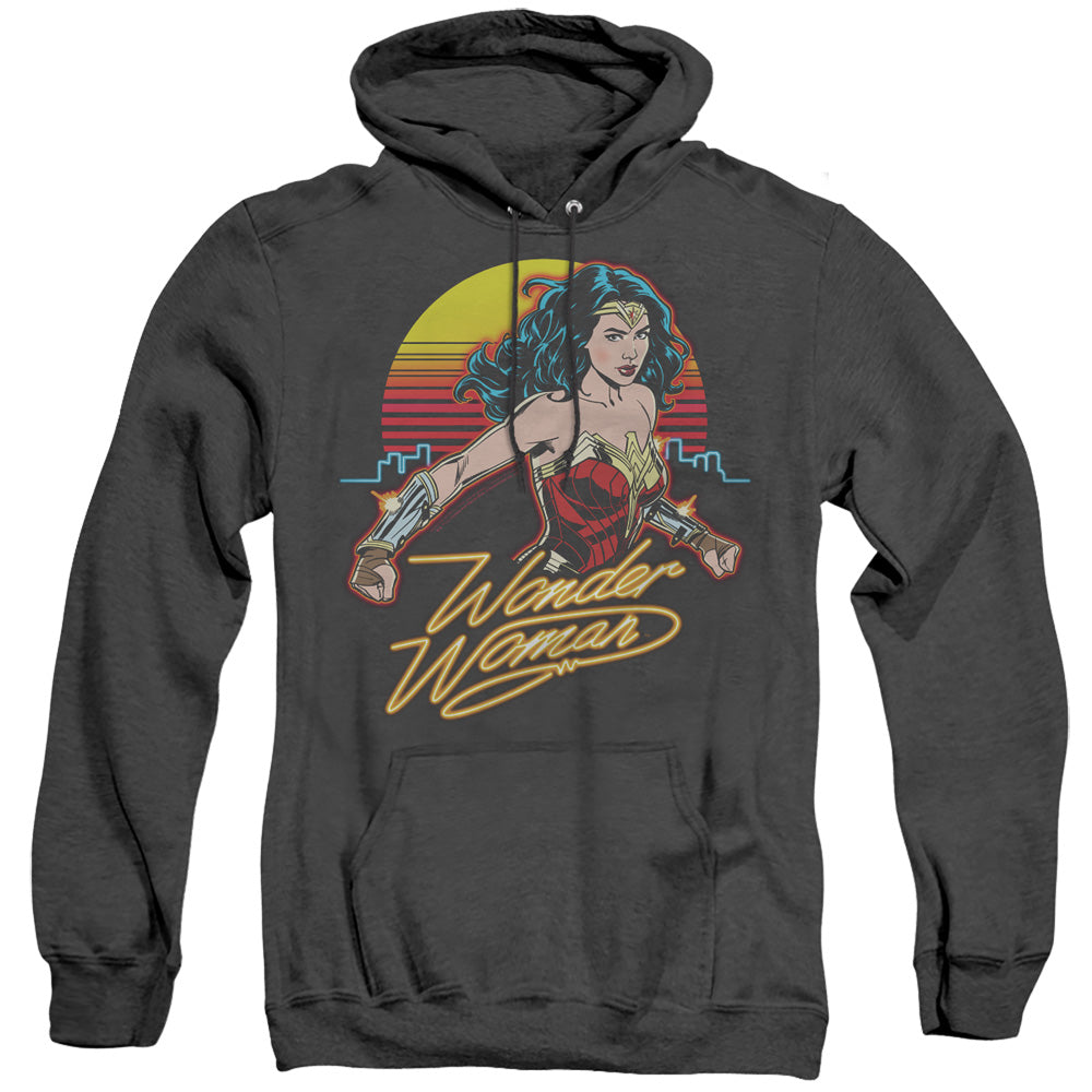 Wonder Woman 84 Skyline Mens Heather Hoodie Black Officially Licensed