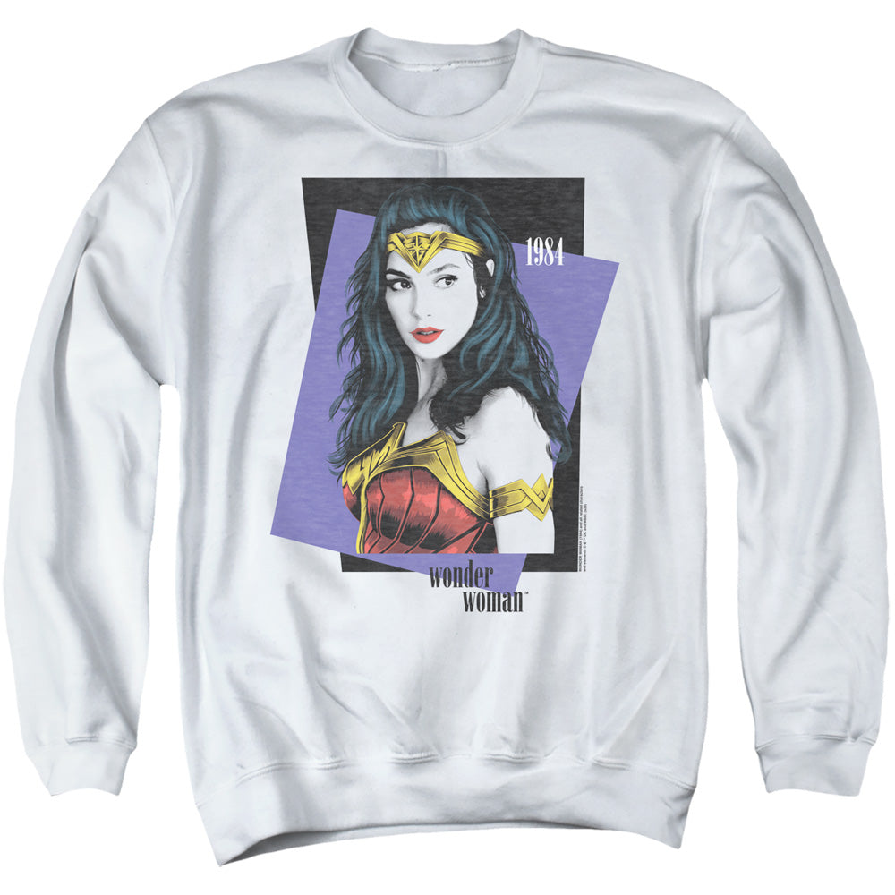 Wonder Woman 84 Strike A Pose Mens Crewneck Sweatshirt White Officially Licensed