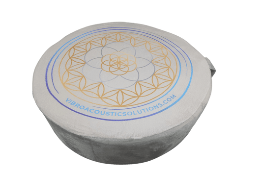 Vibroacoustic Therapy Zafu Meditation Cushion with custom amplifier