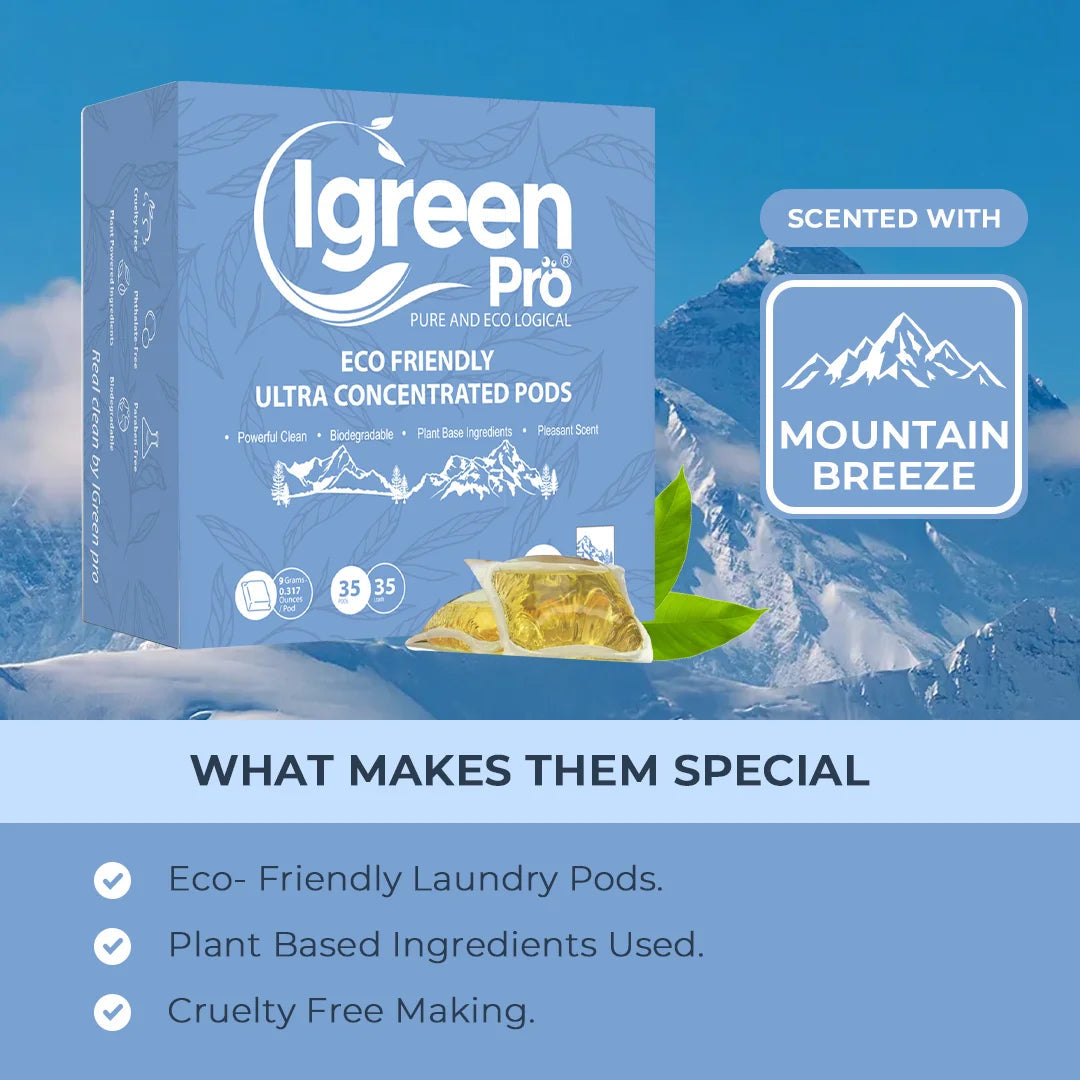 IGREEN PRO Ultra Concentrated Laundry Detergent Pods – 35 Loads