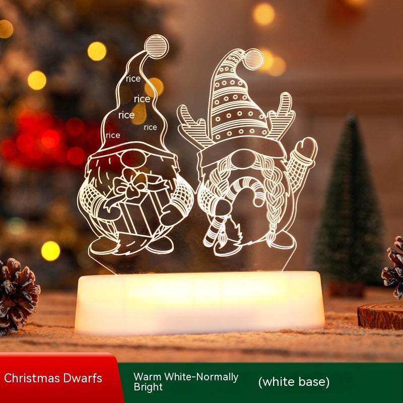 3D Christmas LED Night Light Acrylic Gift Decor