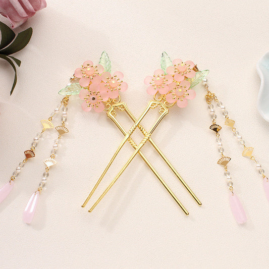 Antique Hanfu Headdress Tassel Bride Hairpin Comb