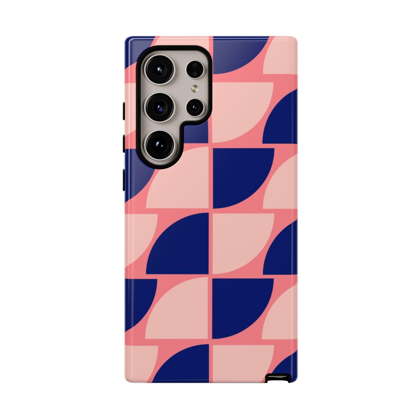 Samsung Tough Phone Case – Pink and Blue Pattern, Durable Protection, Sleek Design