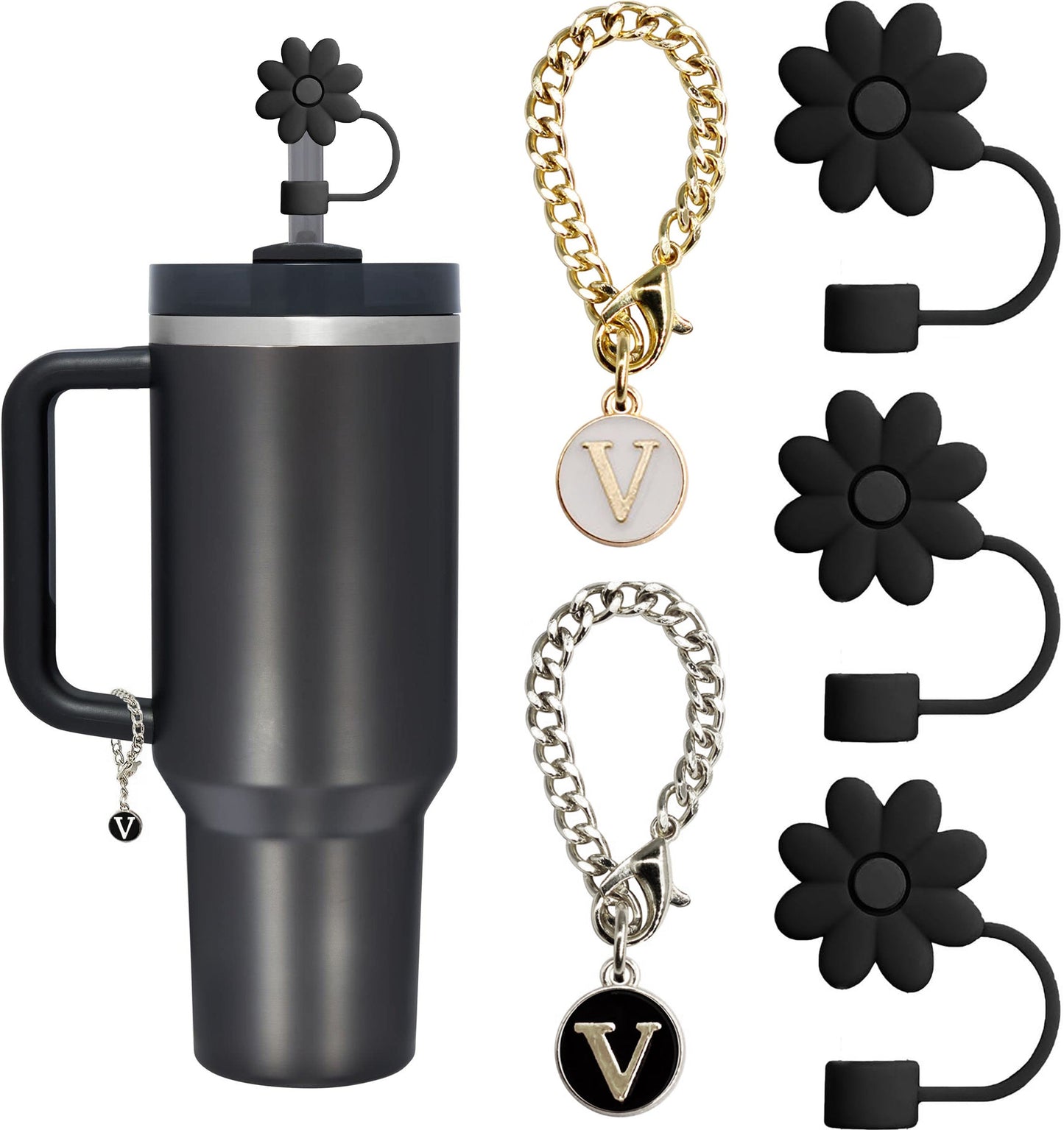 Tumbler Letter Handle Charms - 5PCS