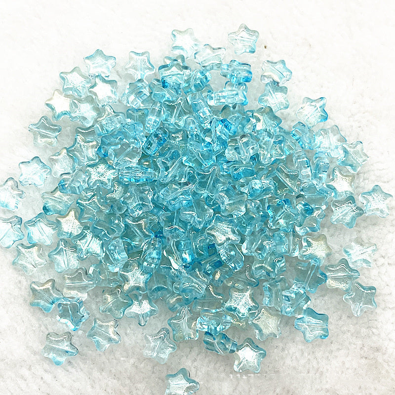 8mm Gold Pentagram Glaze Beads