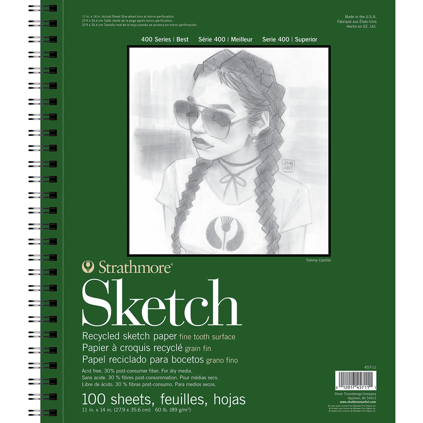 Recycled Paper Pad, 400 Series, 100 Sheets, 11" X 14"