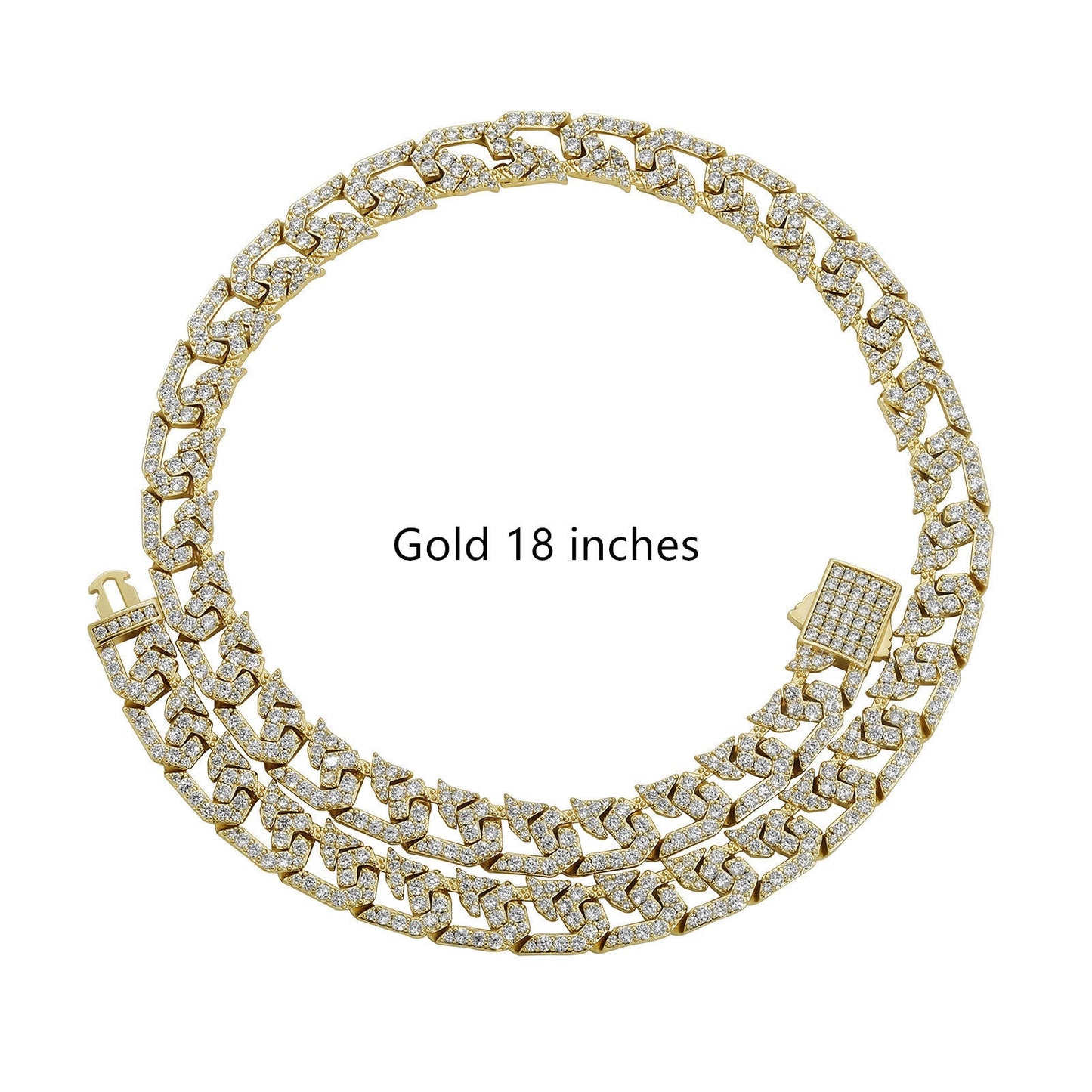 10mm Full Diamond Cuban Link Necklace