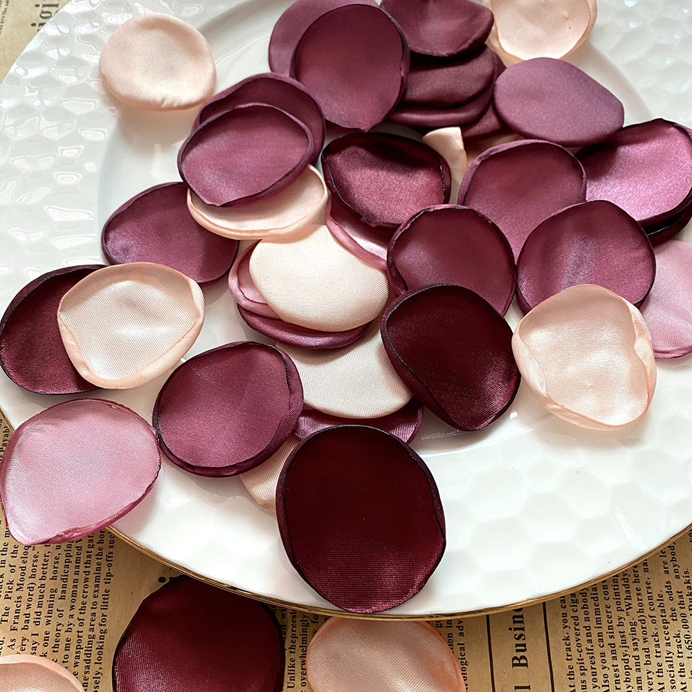 4cm Silk Rose Burnt Edge Petals