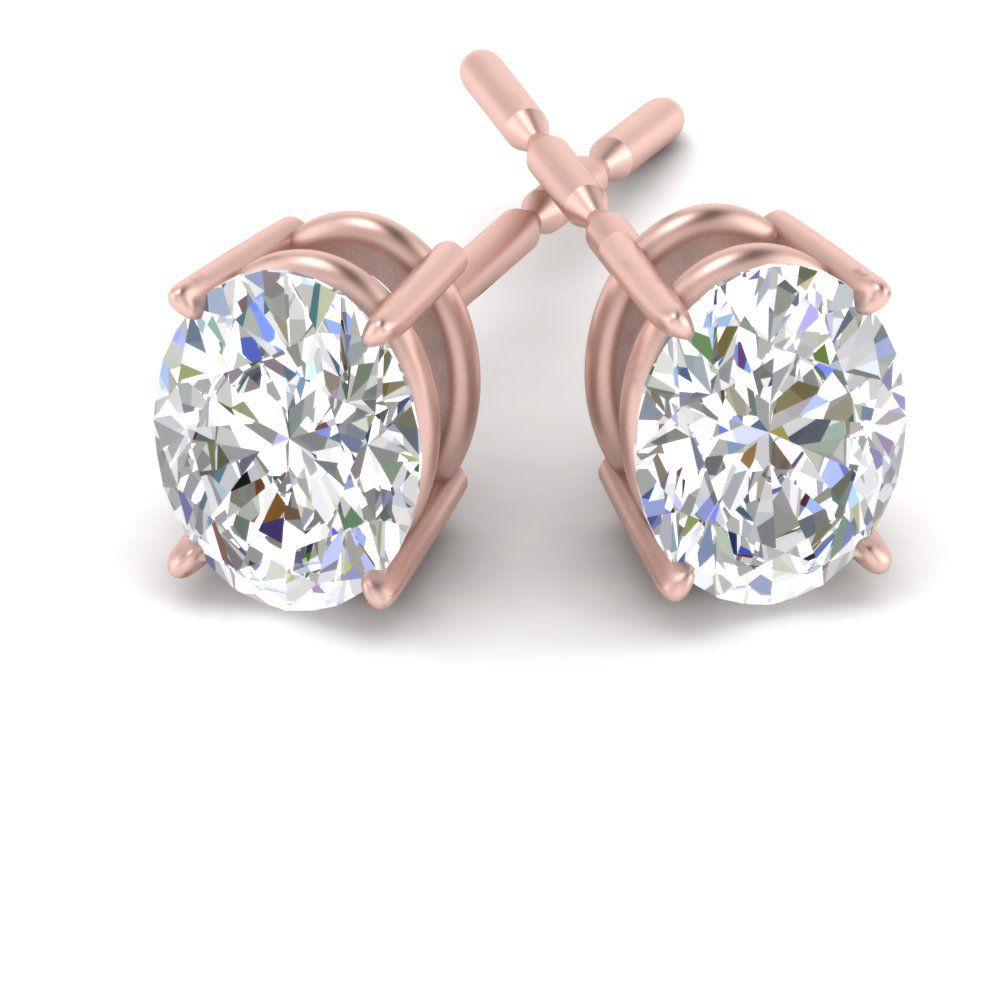 Stud Earring Basket Oval Shaped