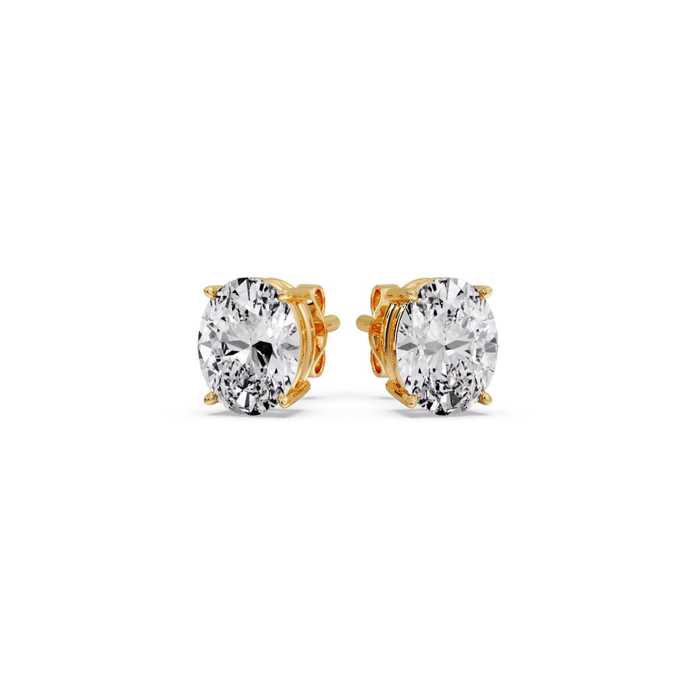 Stud Earring Basket Oval Shaped