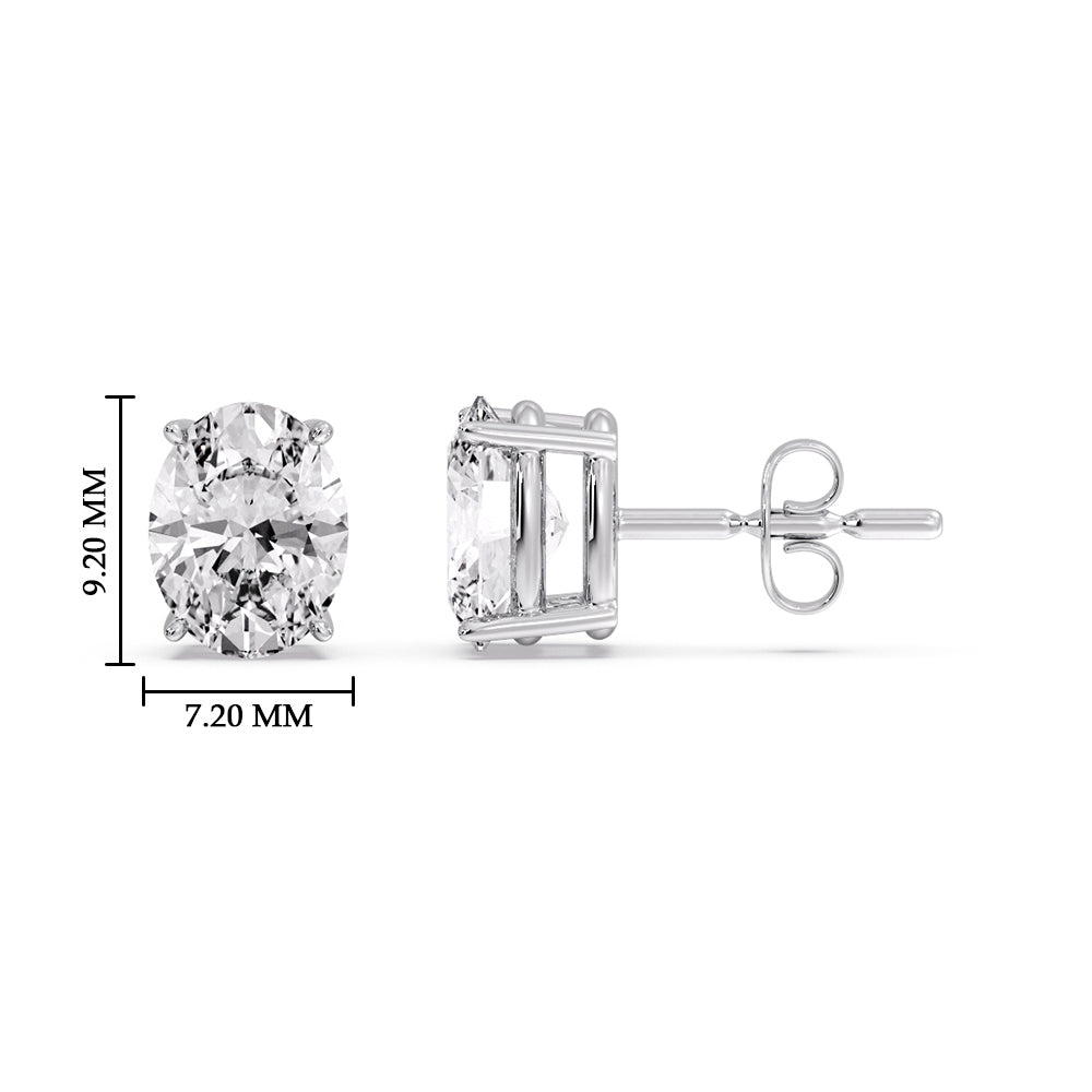 Stud Earring Basket Oval Shaped