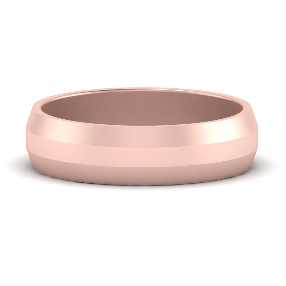 4 mm Wedding Band Beveled Edge Matte