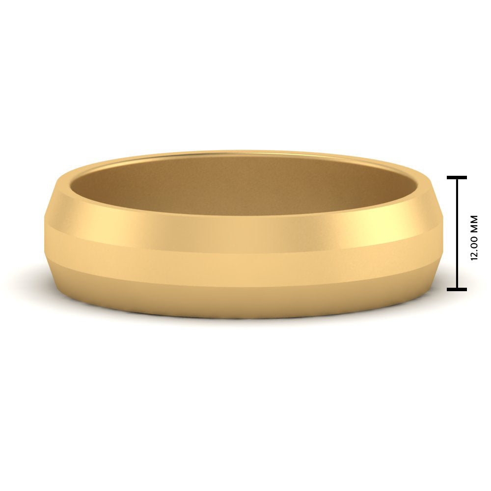 4 mm Wedding Band Beveled Edge Matte
