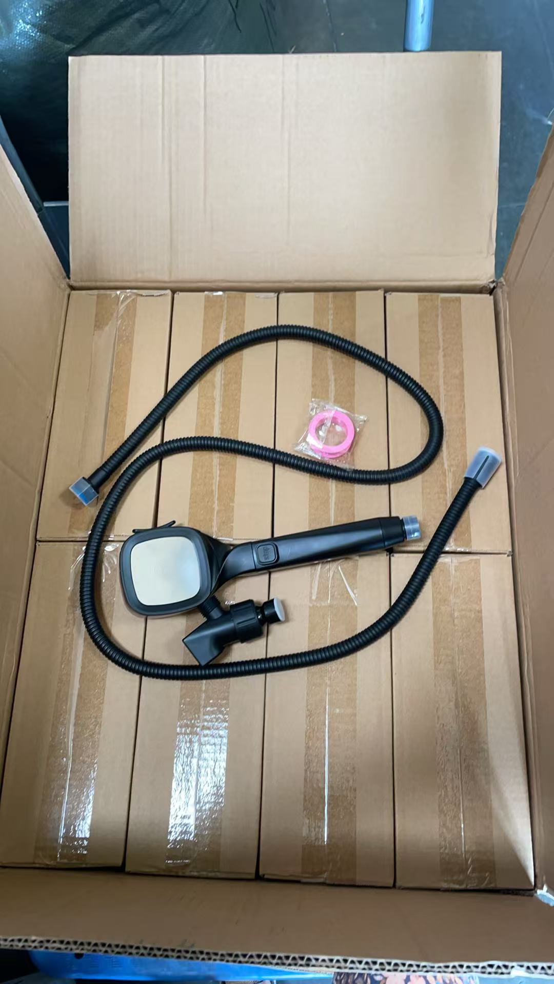 11-Inch Matte Black Shower Head with 59" Hose, 4 Settings & Dual-Outlet High Pressure — Wall-Mounted Handheld Shower