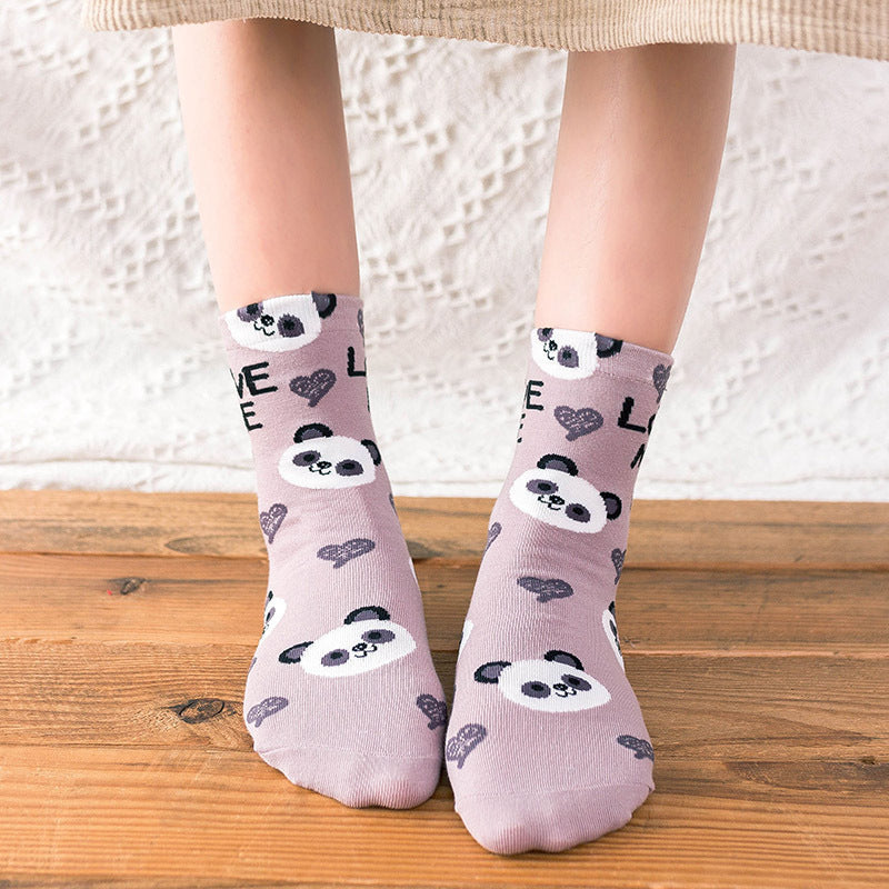 Preppy Style Wholesale Cotton Letter Animal Trendy Socks