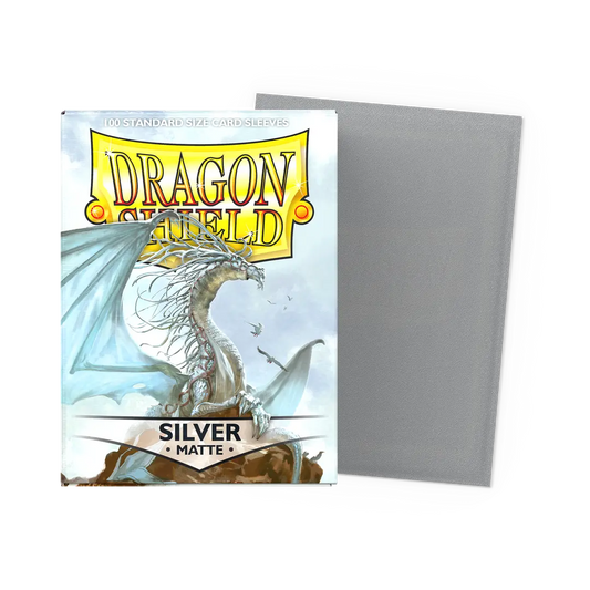 Dragon Shield: Standard 100ct Sleeves - Silver (Matte)