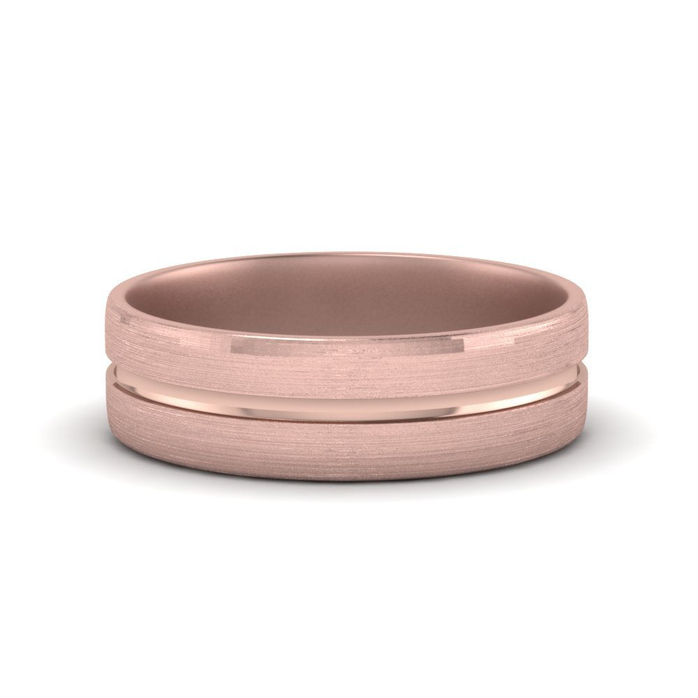 Brushed Mens Wedding Band