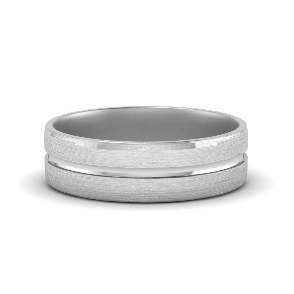 Brushed Mens Wedding Band