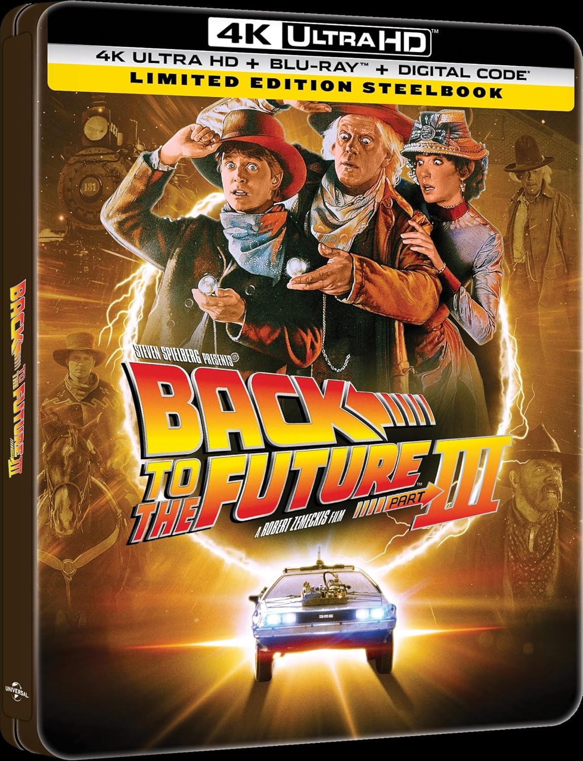 Back to the Future Part III - Limited Edition 40th Anniversary Steelbook (4K Ultra HD + Blu-ray + Digital)