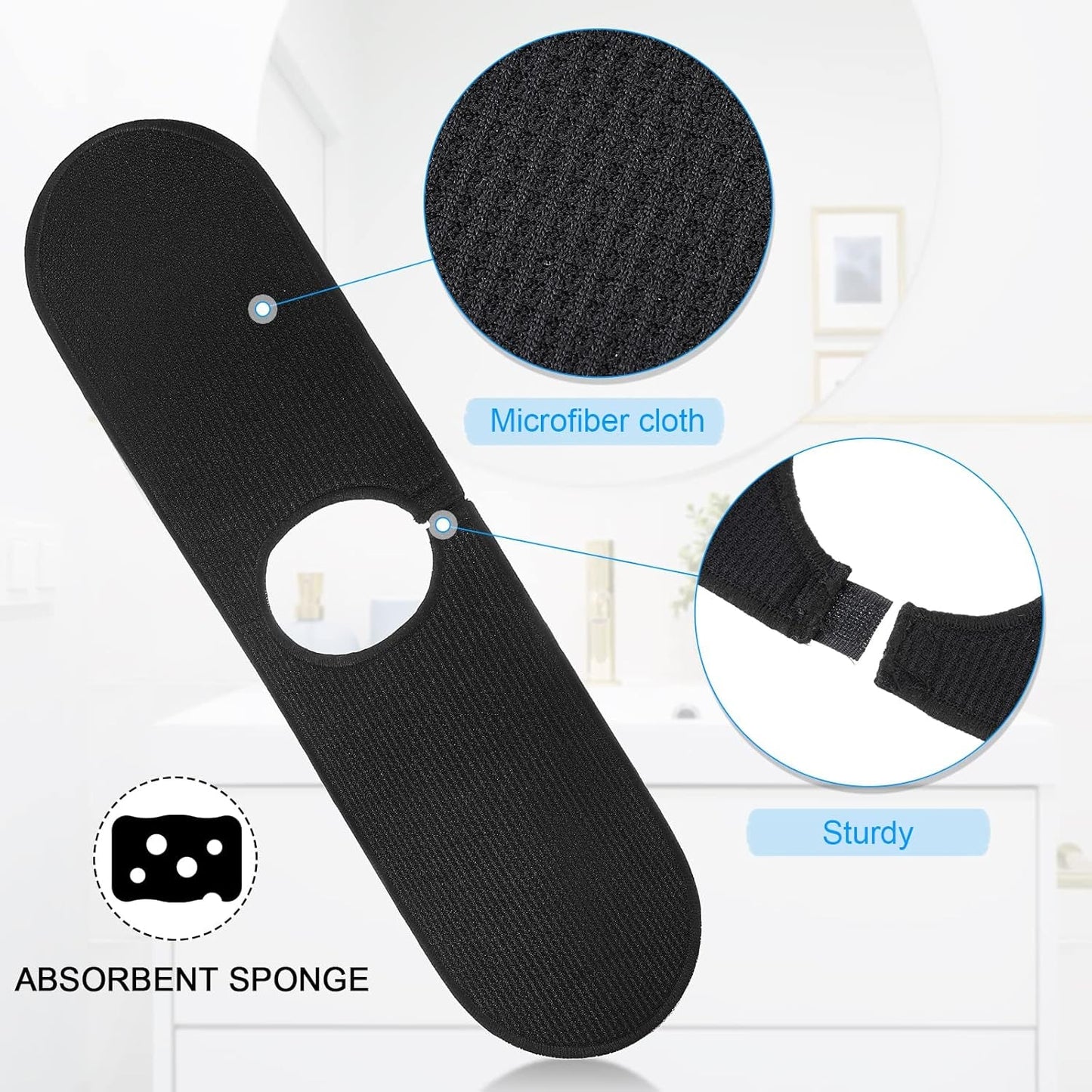 Wrap-Around Cleaning Cloth Faucet Pad – Keeps Sink Counters Dry & Clean