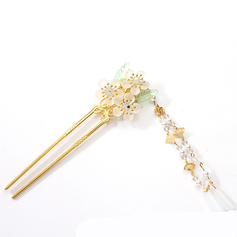 Antique Hanfu Headdress Tassel Bride Hairpin Comb