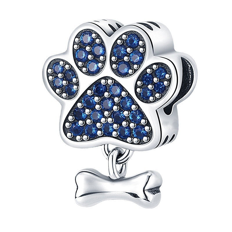 Pet Claw Bone String Ornament Silver