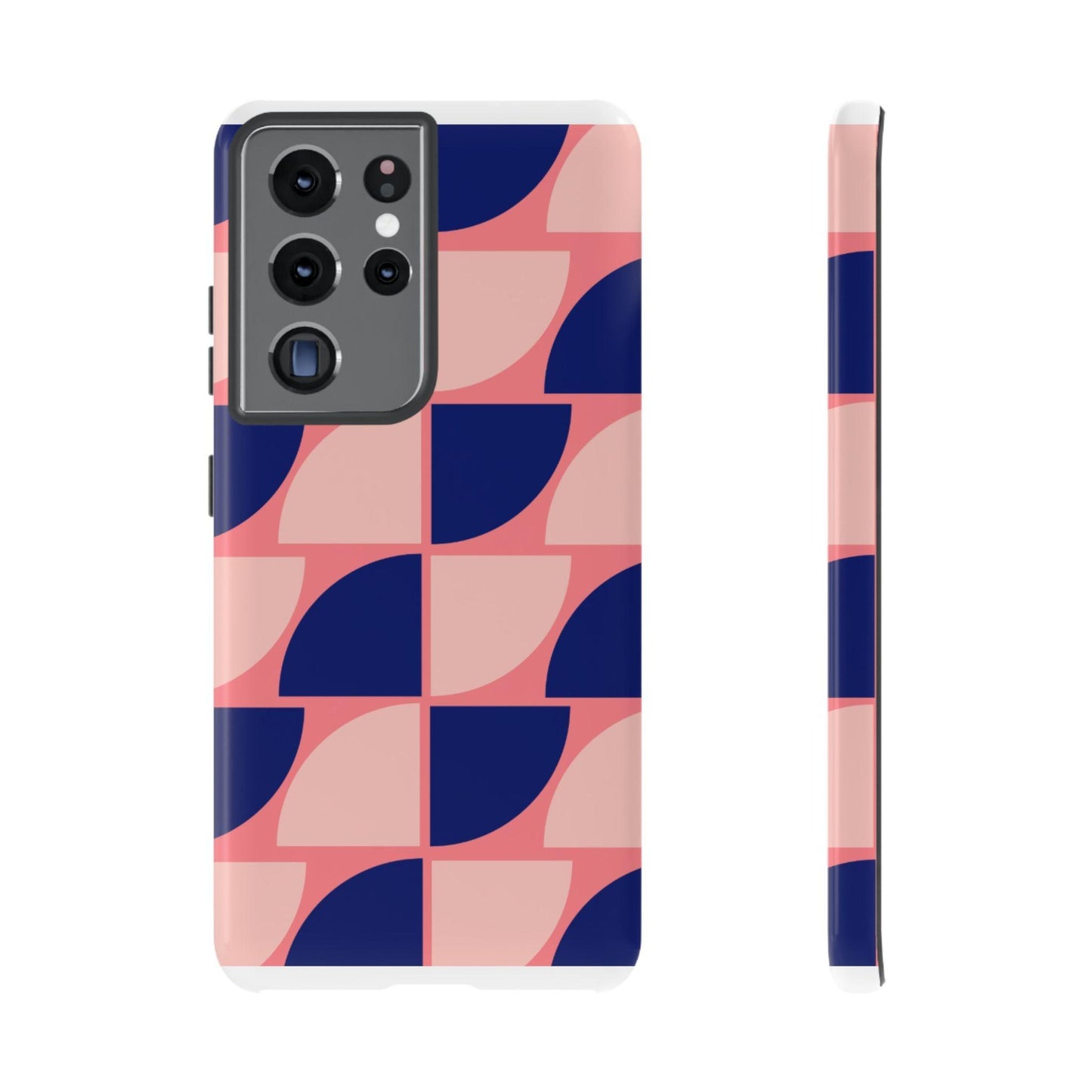 Samsung Tough Phone Case – Pink and Blue Pattern, Durable Protection, Sleek Design