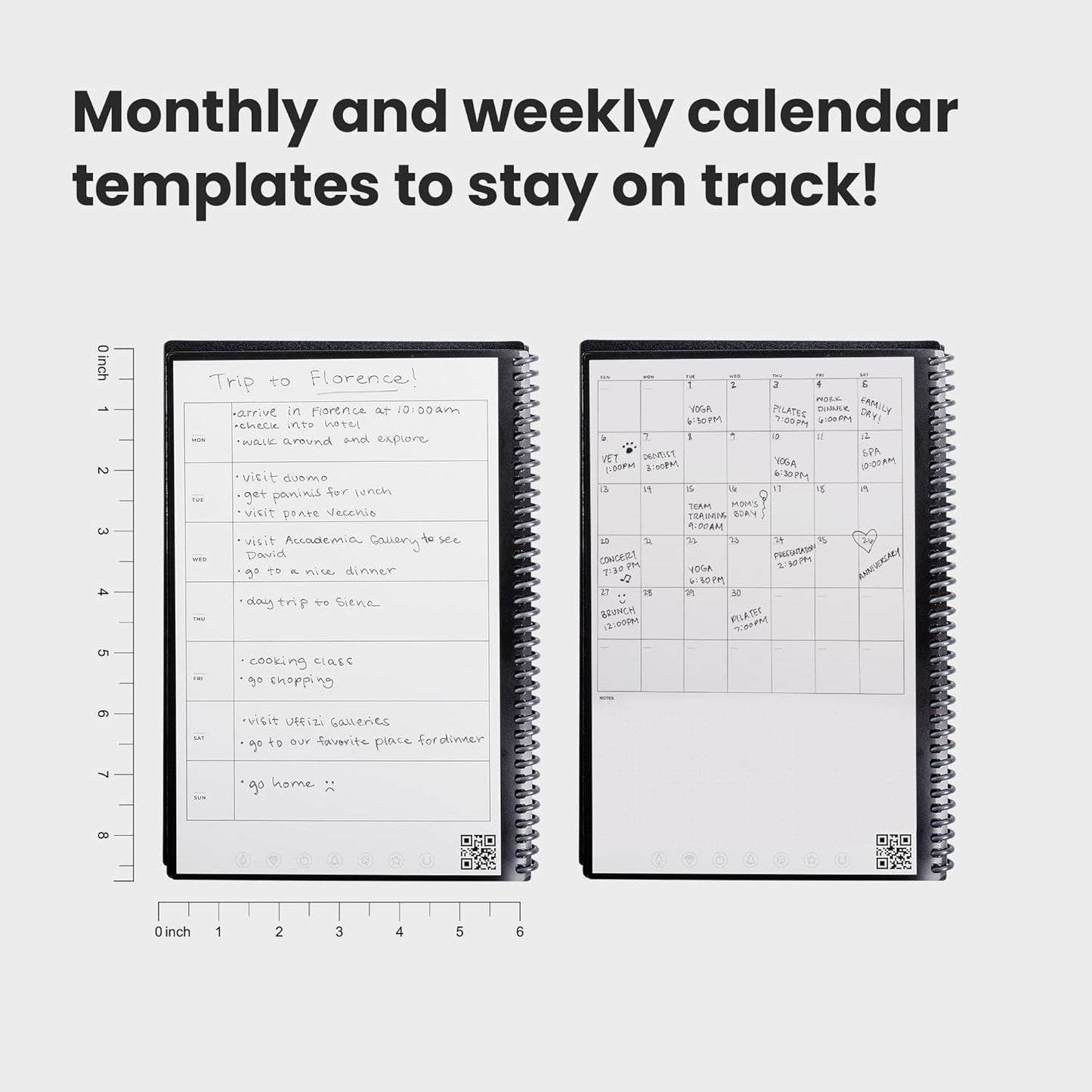 Rocketbook Fusion Smart Reusable Planner & Notebook — 7 Page Templates, Digitize & Erase, Eco-Friendly