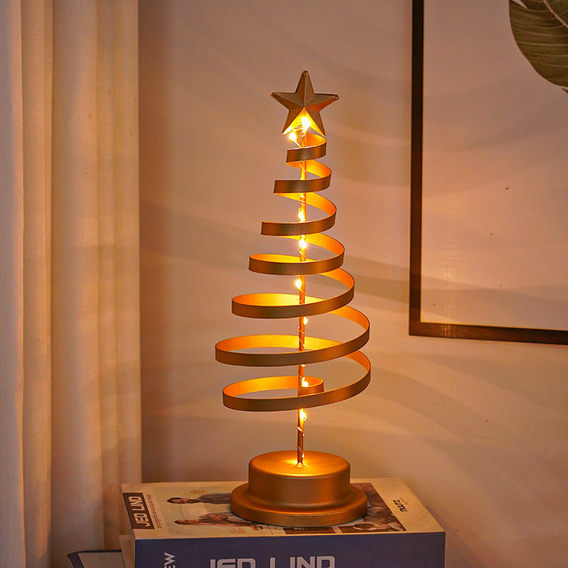 LED Spiral Christmas Tree Desk Lamp Decor