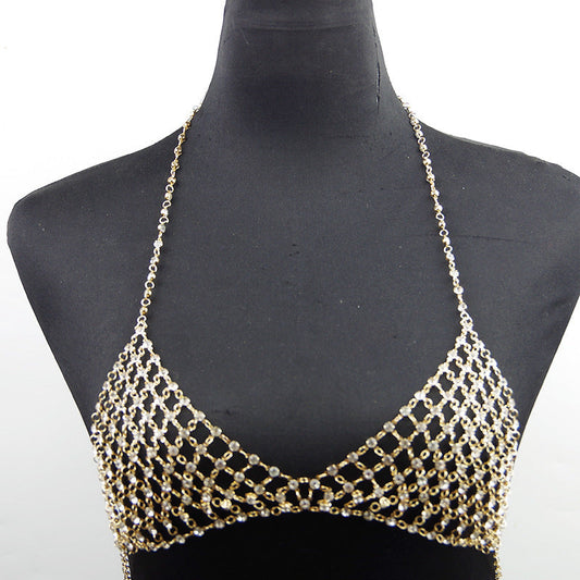 Nightclub Diamond Chest Necklace