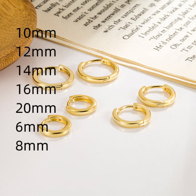 Women's Fashion Square Glossy Circle Ear Clip