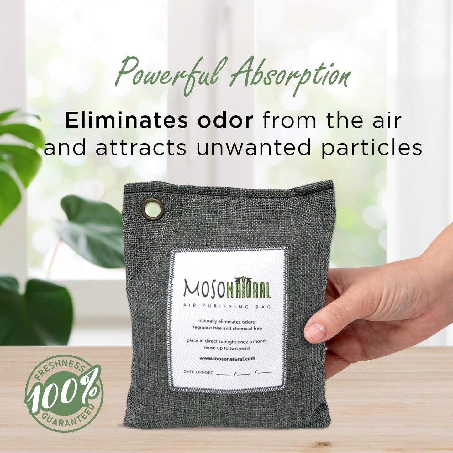 🌿 Moso Natural Bamboo Charcoal Air Purifying Bag – Odor Eliminator & Closet Deodorizer