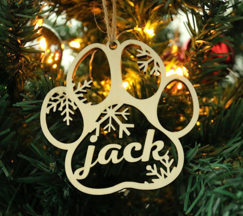 Creative Wooden Pendant, Dog Cat Paw