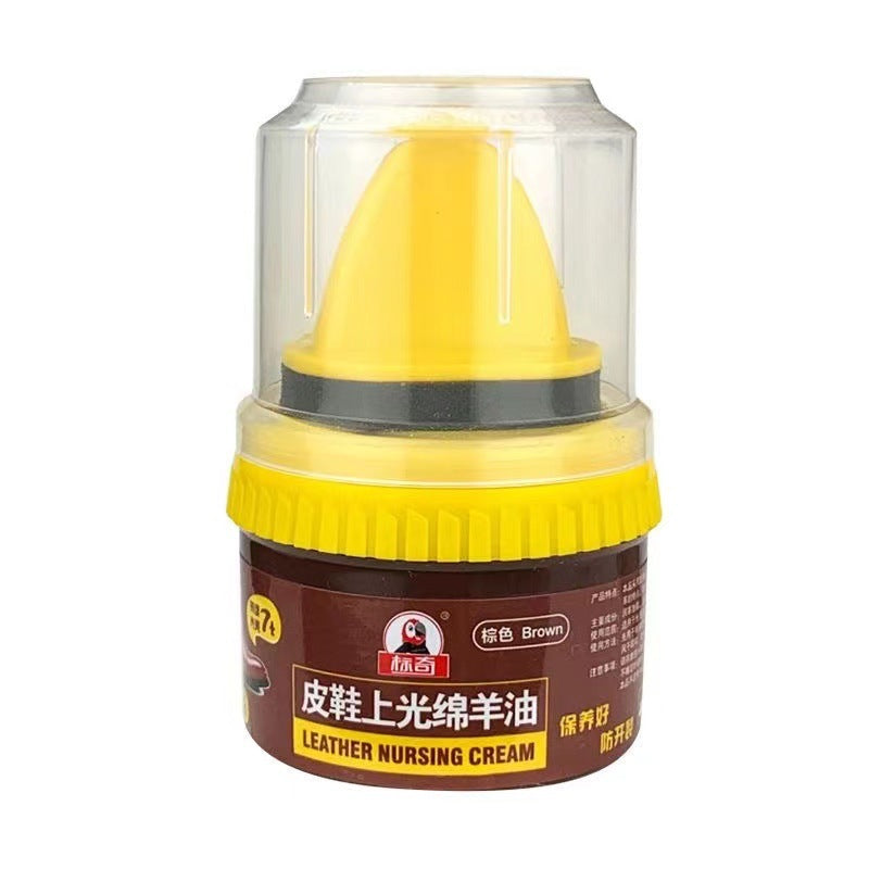Leather Shoe Polish Sponge: Black, Brown, Natural, Colorless