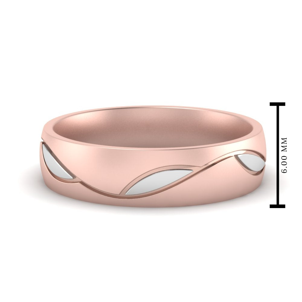 Comfort Fit Two Tone Mens Band