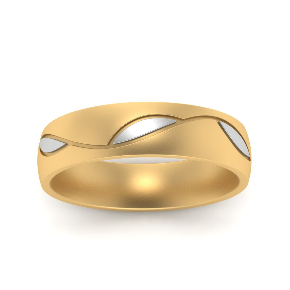 Comfort Fit Two Tone Mens Band