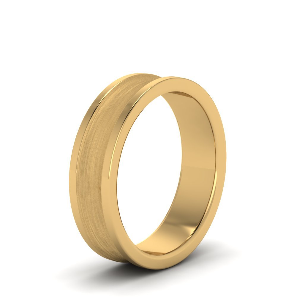 Concave Mens Wedding Ring