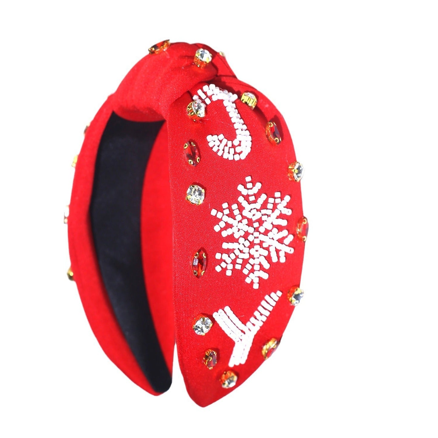 Christmas Snowflake Headband Rhinestone & Pearl